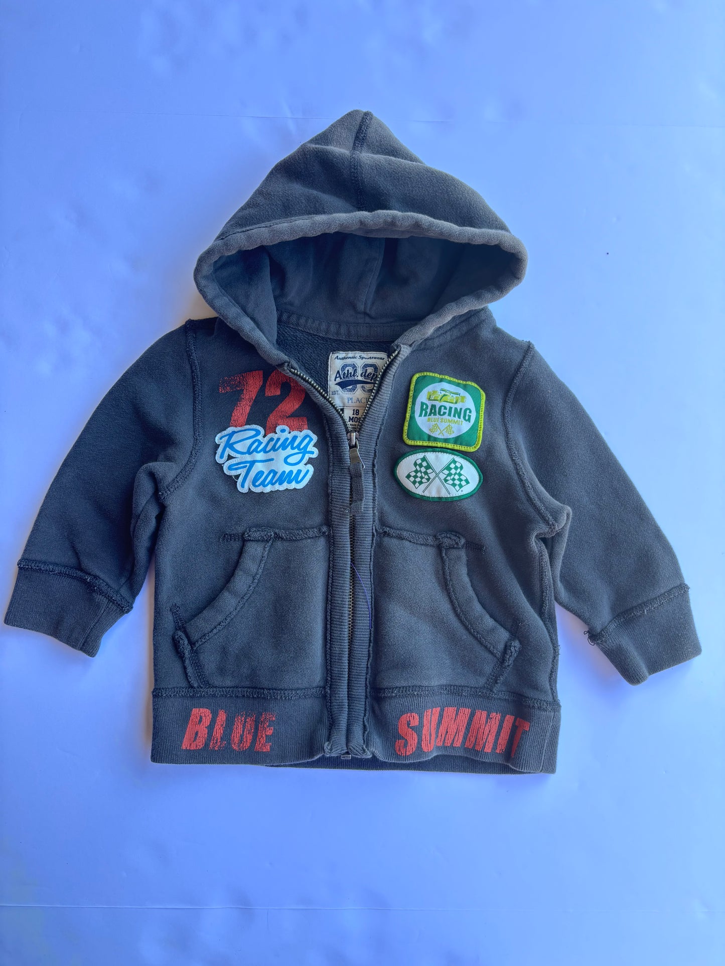 Kids Vintage Patchwork Racing Zip Up (18mo)