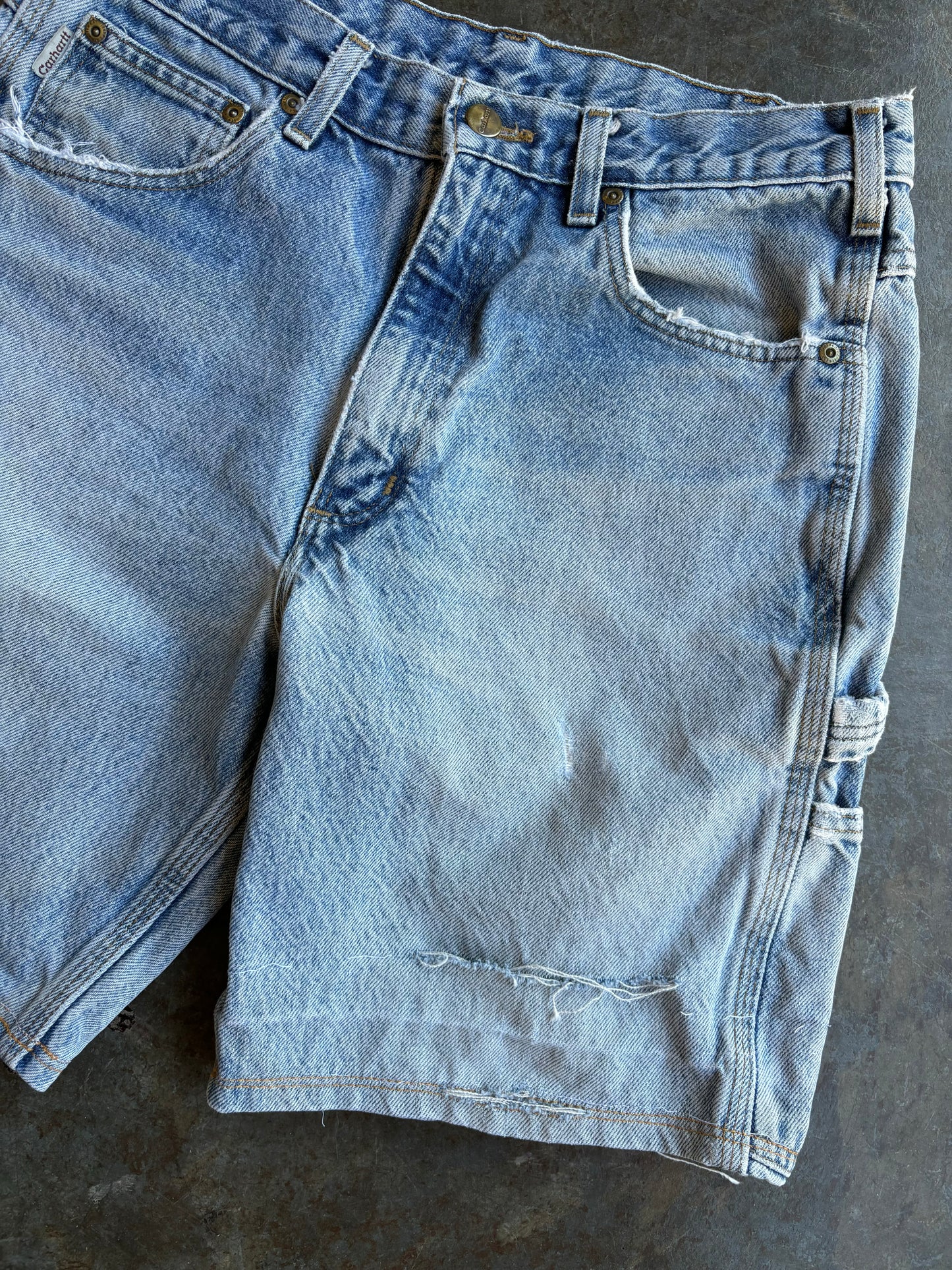 Vintage Carhartt Denim Cargo Shorts (32”)