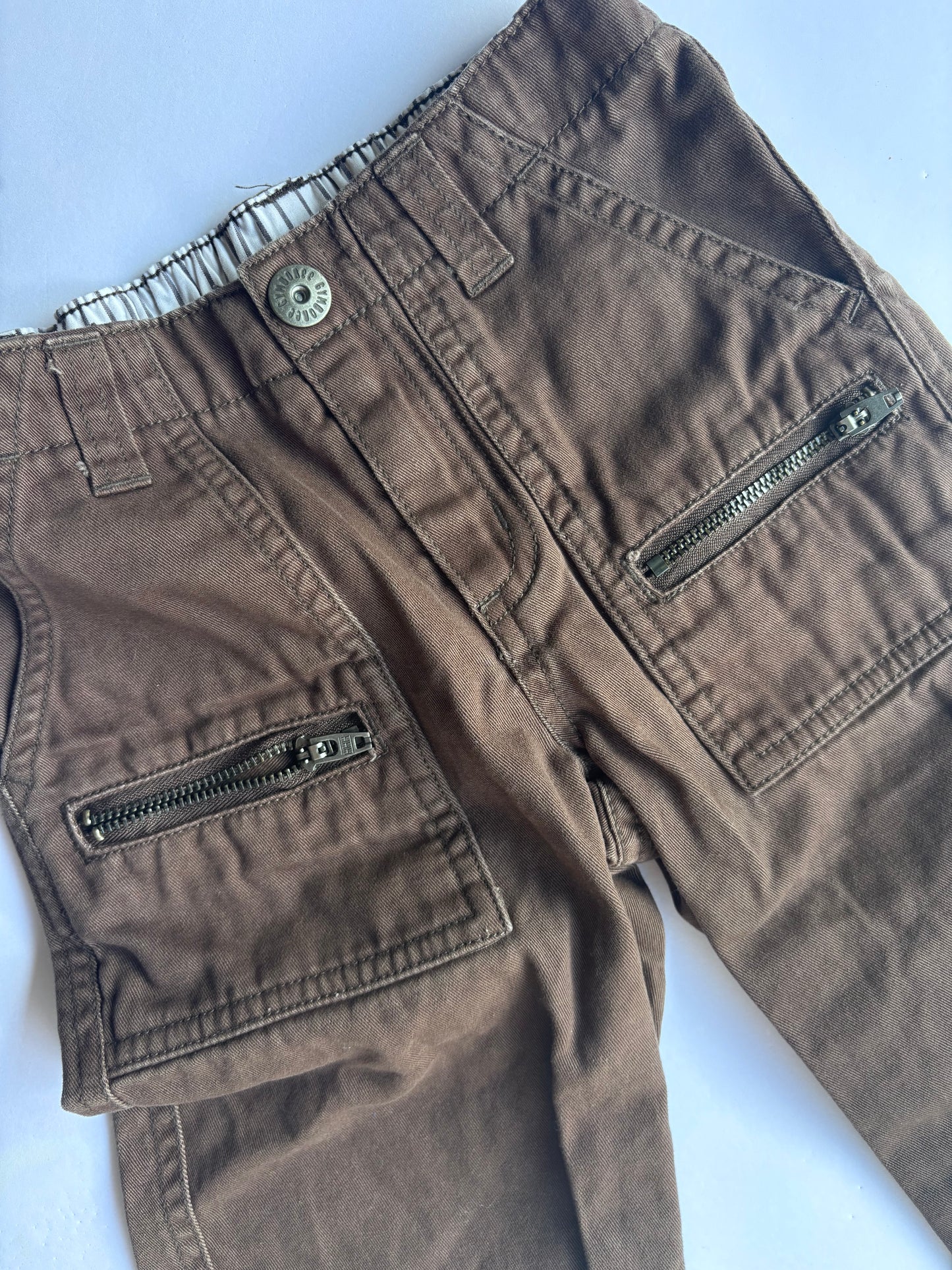 Kids Vintage Brown Cargo Pants (18MO)