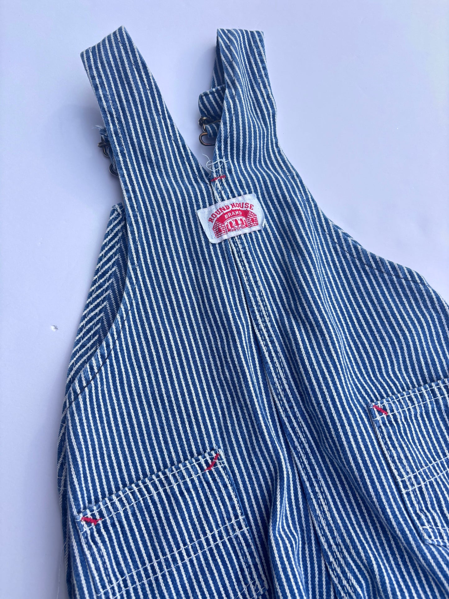 Kids Vintage Stripe Denim Overalls (3T)