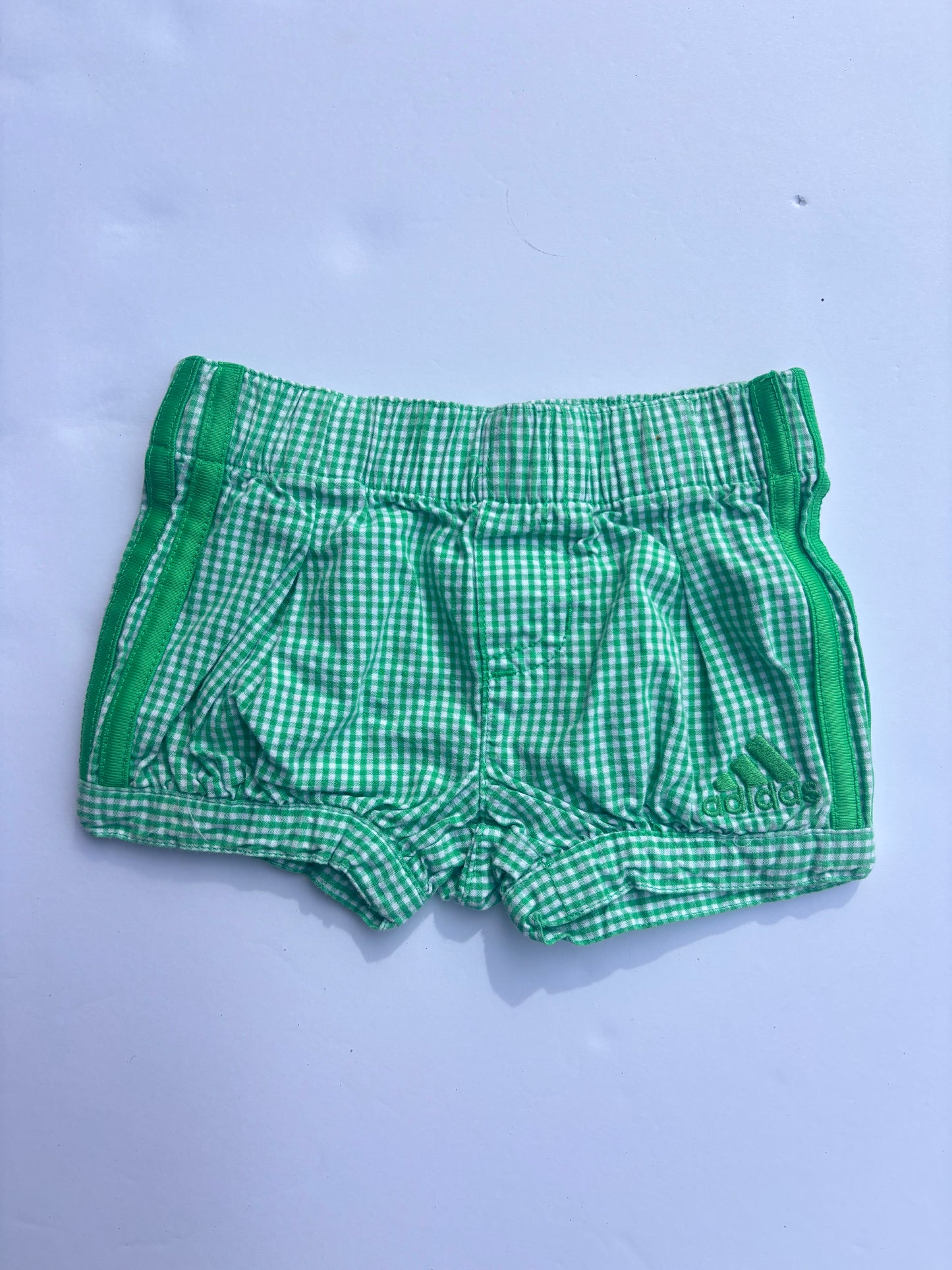 Kids Vintage Adidas Gingham Shorts (3MO)