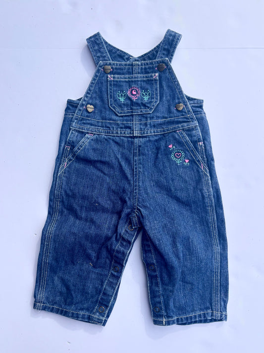 Kids Carhartt Floral Overalls (9MO)