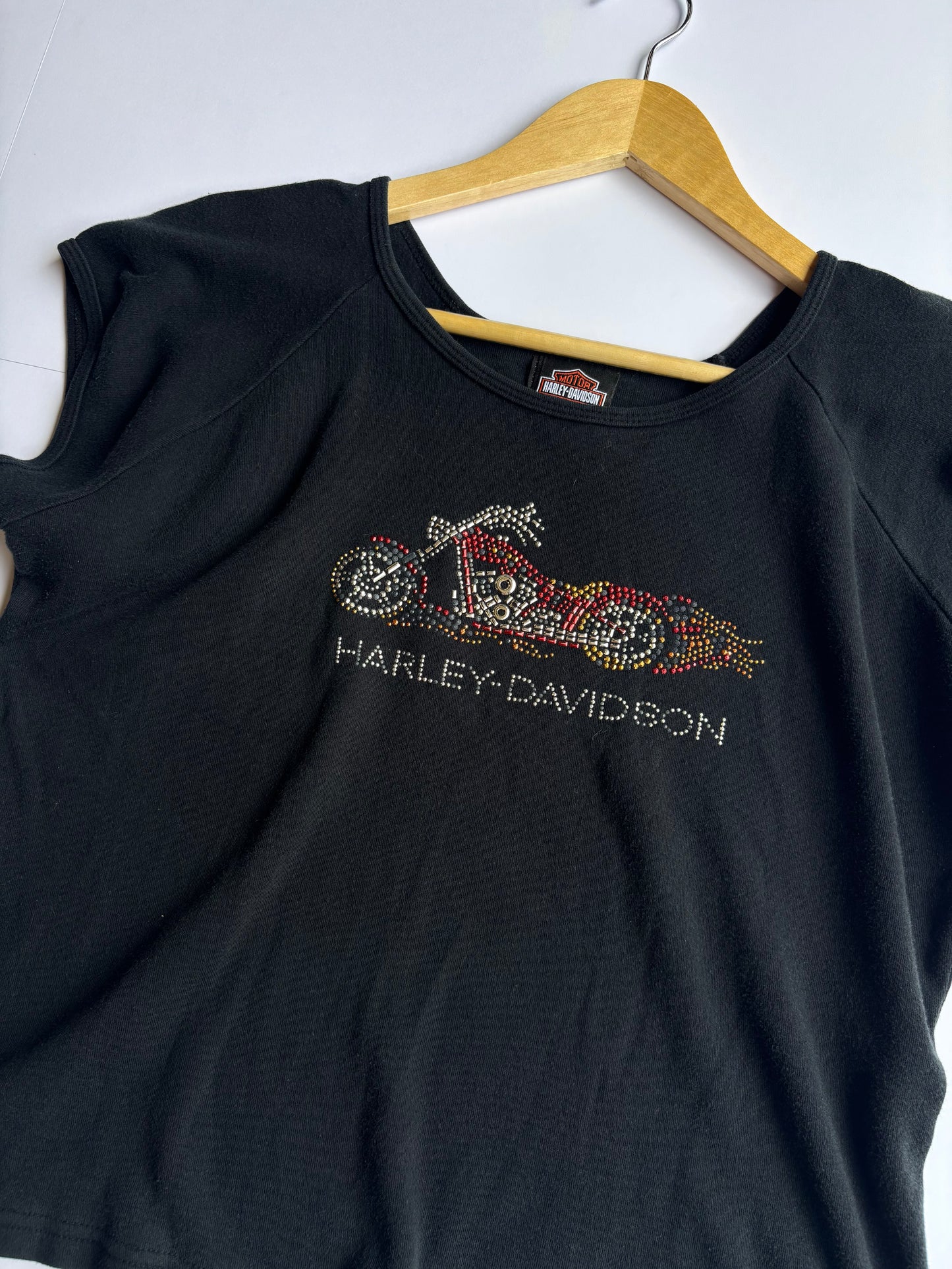Women’s Vintage Harley Bedazzled Tee (L)