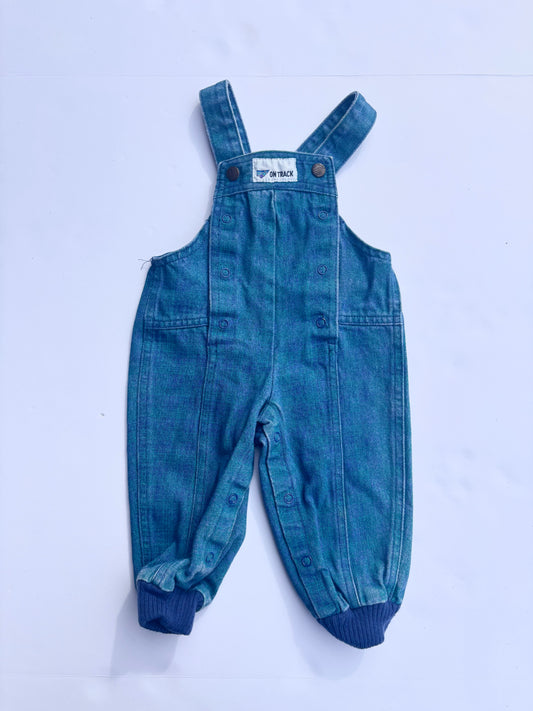 Kids Vintage Plaid Overalls (12MO)