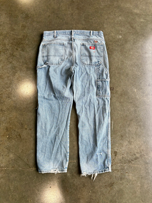 Vintage Distressed Dickies Carpenter Jeans (38”x32”)