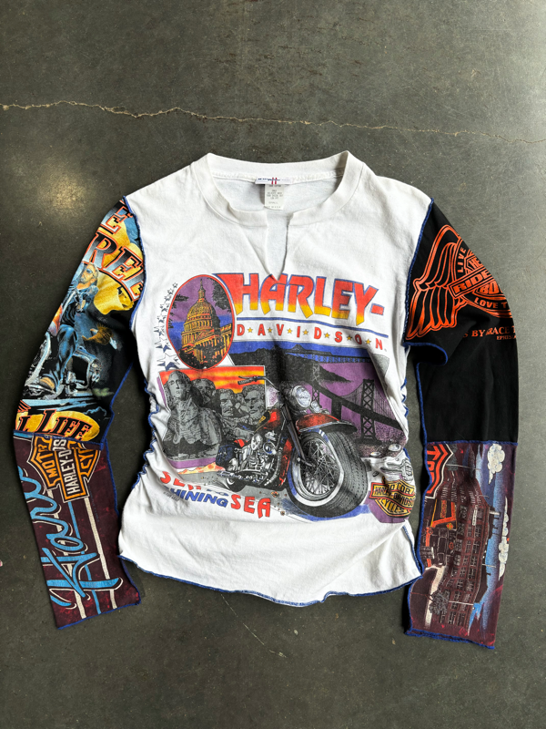 Women’s Vintage Reworked Harley Long Sleeve Top (S)