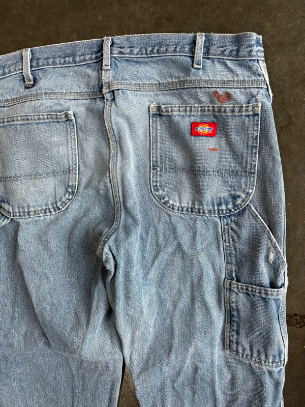 Vintage Distressed Dickies Carpenter Jeans (38”x32”)