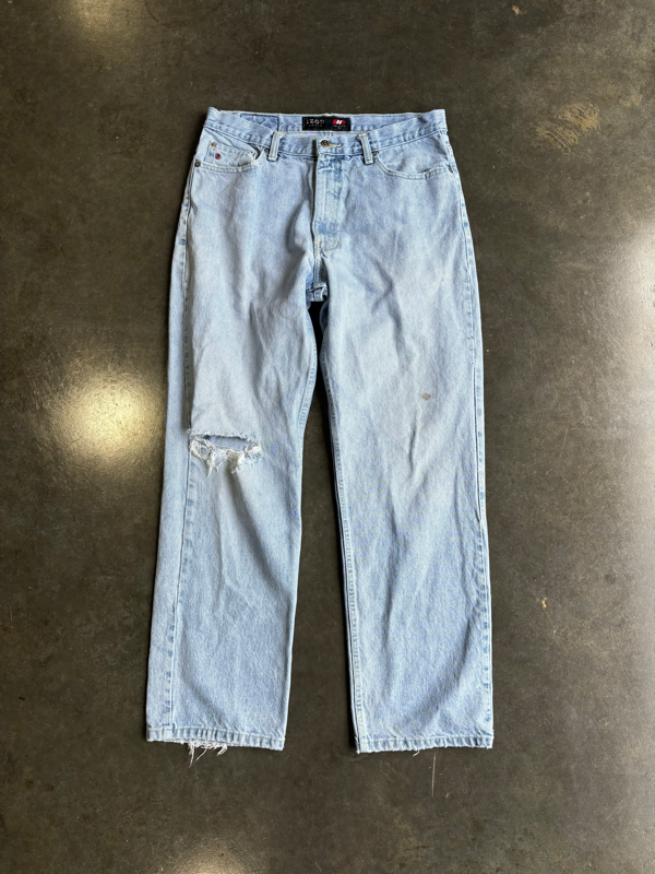 Vintage Izod Distressed Jeans (34” x 32”)